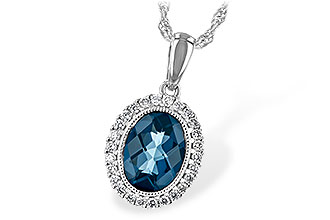 B235-10654: NECK 1.28 LONDON BLUE TOPAZ 1.41 TGW