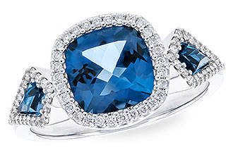 B319-67036: LDS RG 2.46 TW LONDON BLUE TOPAZ 2.72 TGW
