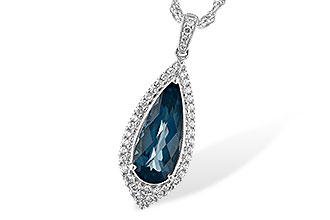 C235-12472: NECK 2.40 LONDON BLUE TOPAZ 2.65 TGW