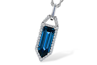 E318-75190: NECK 2.95 LONDON BLUE TOPAZ 3.12 TGW