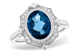 G236-07926: LDS RG 3.00 LONDON BLUE TOPAZ 3.16 TGW