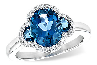 H236-06153: LDS RG 3.04 TW LONDON BLUE TOPAZ 3.20 TGW