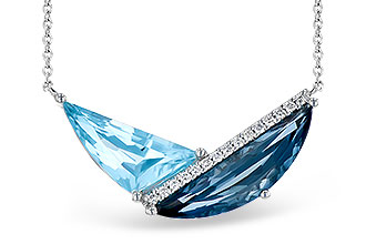 K318-76153: NECK 4.66 BLUE TOPAZ 4.75 TGW (18")