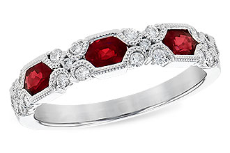 M318-77017: LDS WED RG .74 RUBY 1.00 TGW (4x3MM RUBY)